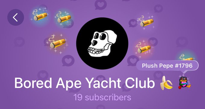 NFT-проєкт Bored Ape Yacht Club приєднався до Telegram
