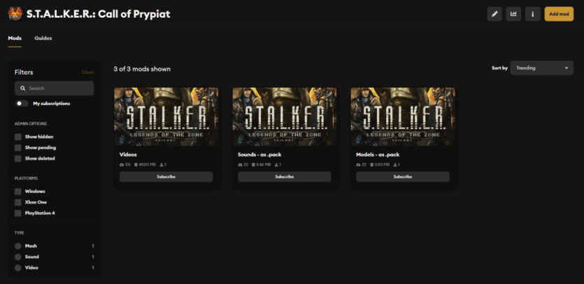 S.T.A.L.K.E.R.: Legends of the Zone отримала офіційний гайд для модів — Steam Workshop, шейдери, анімації та інше