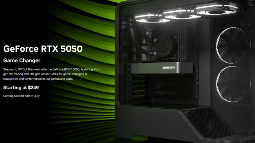 Вийшла NVIDIA RTX 5050 для десктопів &mdash; з 8 ГБ GDDR6, за ціною $250