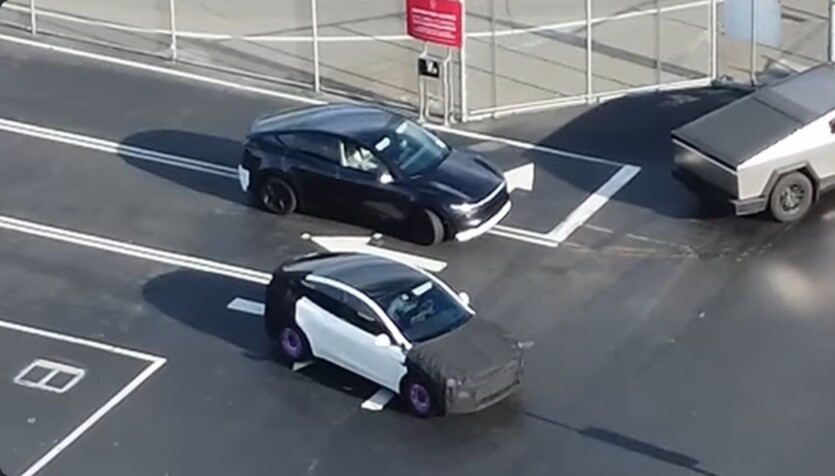 Дешевша Tesla чи зменшена Model Y? Помічений дивний прототип авто
