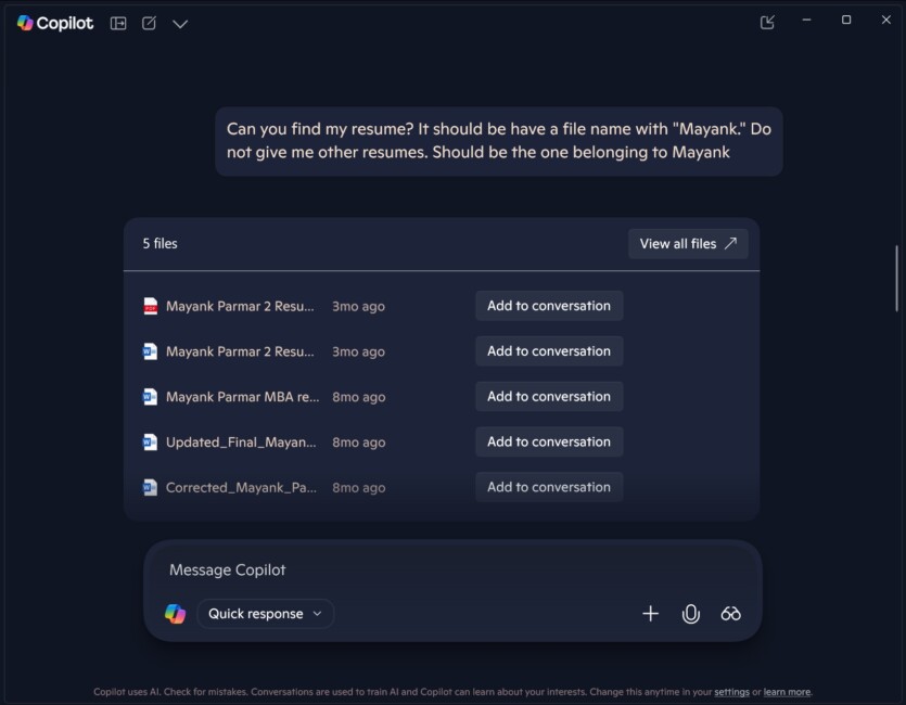 ШІ-помічник Copilot тепер шукає файли на Windows 10 і 11 &mdash; краще й швидше за Windows Search