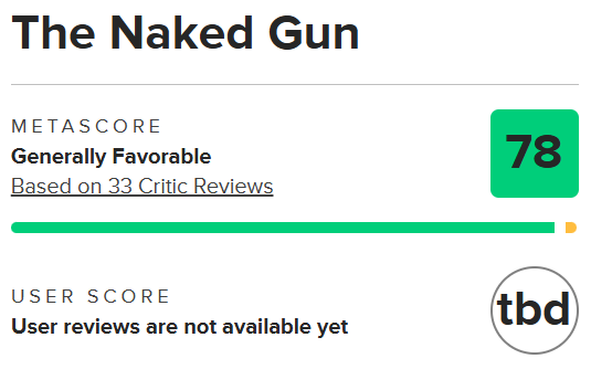 Краща комедія десятиліття: новий «Голий пістолет» стартував з 91% на Rotten Tomatoes і 78/100 на Metacritic