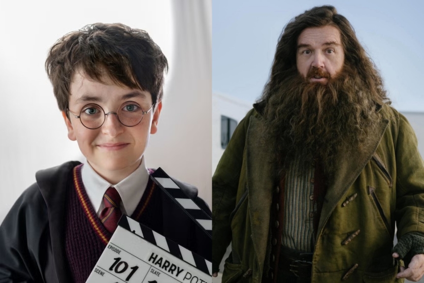 На шляху до Алеї Діаґон: витік зі зйомок серіалу HBO вперше показав Гаррі Поттера та Геґріда в одній сцені