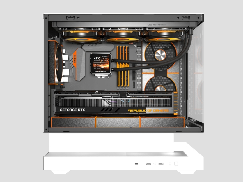 Акваріум для RTX 5090: корпус darkFlash Floatron F1 оптимізований для доступу повітря та розміщення компонентів