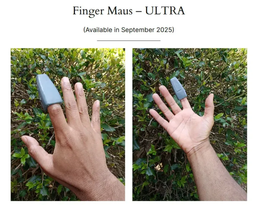 Стартап Mausware показав Finger Maus &mdash; мишу-напальчник, що працює без поверхні