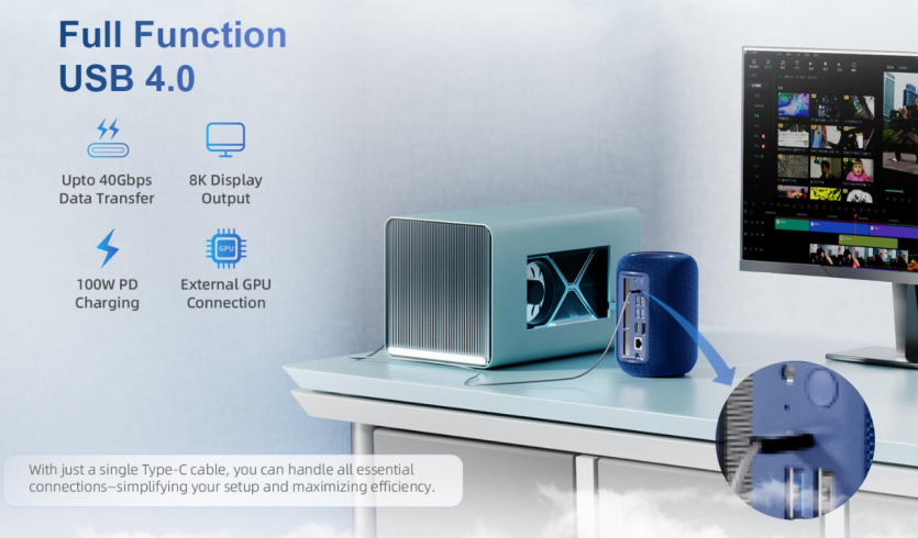 Ця колонка справді розумна: всередині GTBOX T1 є міні-ПК з AMD Ryzen 7 8745HS