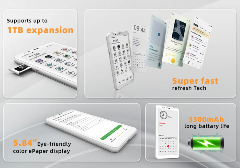 "Паперовий” смартфон: Bigme HiBreak S з кольоровим E Ink та Android коштує $279