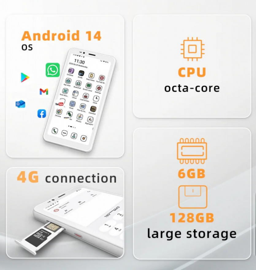 "Паперовий” смартфон: Bigme HiBreak S з кольоровим E Ink та Android коштує $279