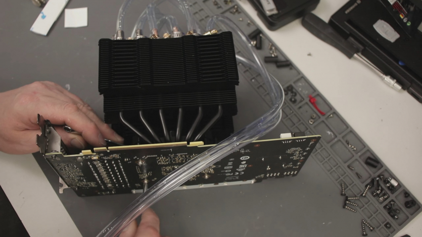 Що буде, якщо пропустити воду через теплові трубки процесорного кулера та поставити його на NVIDIA RTX 3070? Вийшло непогано