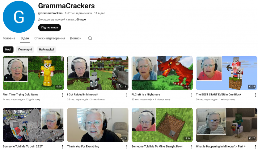 Бабуся стрімить Minecraft, щоб допомогти онуку боротися з раком