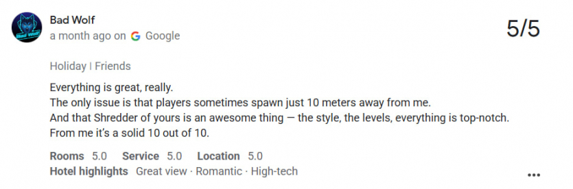 Італійський готель із назвою з Arc Raiders засипали 5-зірковими відгуками