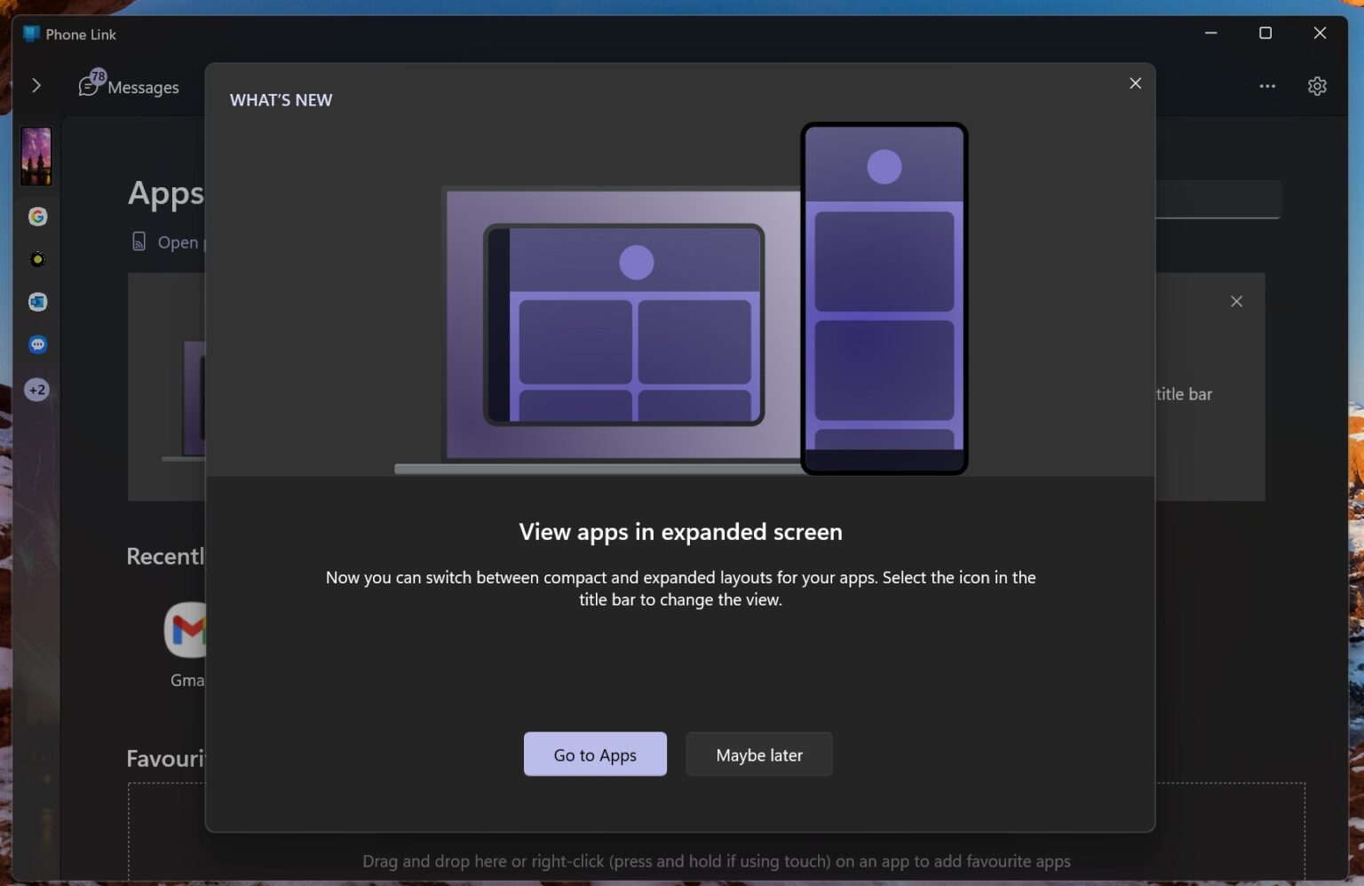 Програми Android у Windows 11 майже на весь екран — як увімкнути нову функцію Phone Link