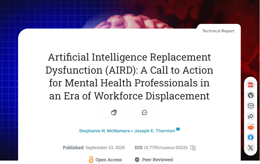 Науковці офіційно визнали новий вид психічного розладу: страх, що вас замінить ШІ