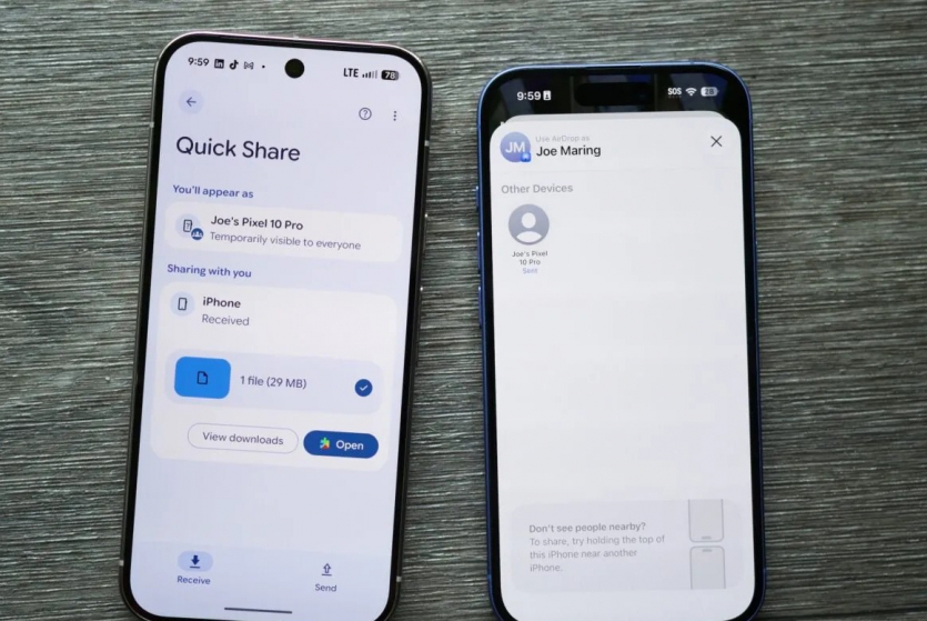 AirDrop для всіх: Google розширить обмін файлами з iPhone на "багато" Android-смартфонів