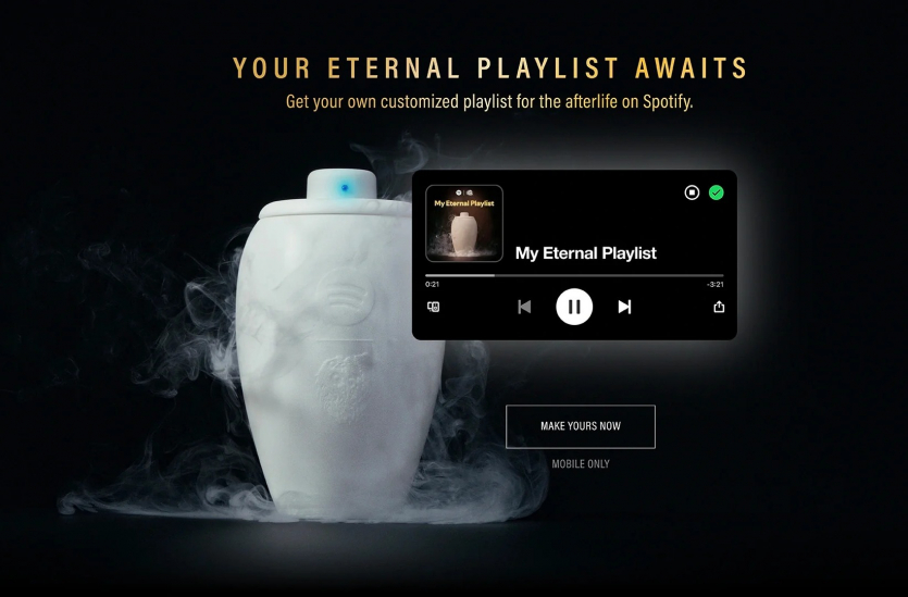 Після смерті не наслухаєшся: Spotify продає Bluetooth-колонку у вигляді поховальної урни