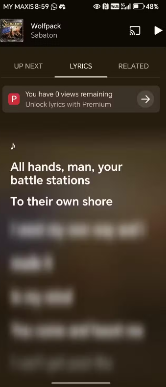 YouTube Music вимагає грошей за перегляд текстів пісень: 5 безплатно, далі &mdash; Premium