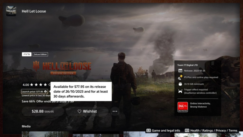 В PS Store оновили систему показу цін для ігор: гравці бачать стартову та мінімальну за 30 днів
