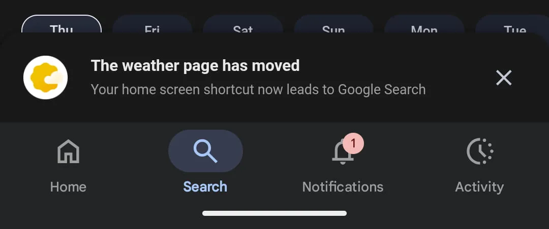 Google закриває застосунок "Погода" на Android: прогноз тепер відкривається через Пошук із ШІ