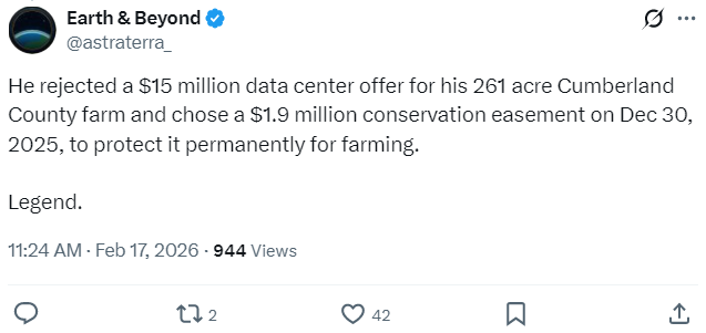 Фермер у США відмовився від понад $15 млн, щоб на його землі не збудували дата-центр