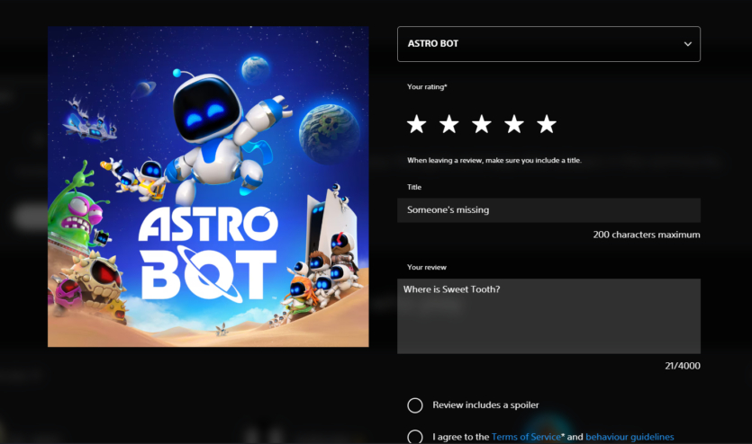 Дочекались: PS Store дозволив писати відгуки на ігри, до 4000 символів