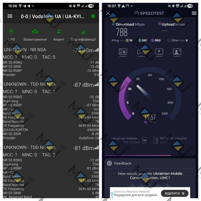 Vodafone вперше запустив 5G для абонентів в Україні