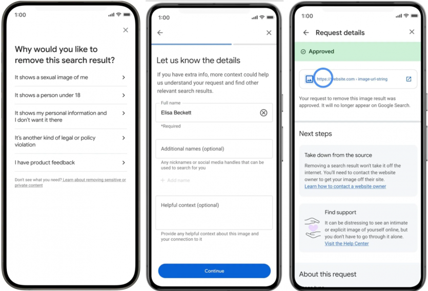 Google дозволив видаляти дані паспортів та особисті відверті фото з пошуку