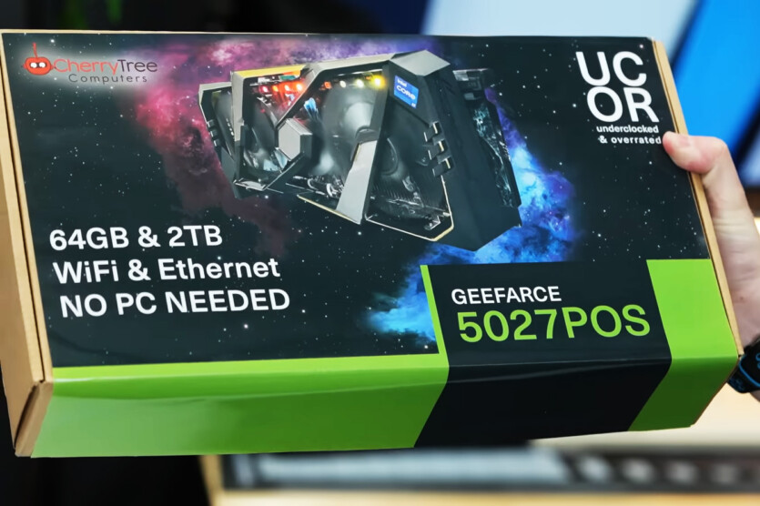 Відеокарта GeeFarce RTX 5072 має вбудований ПК, який можна помістити у великий ПК